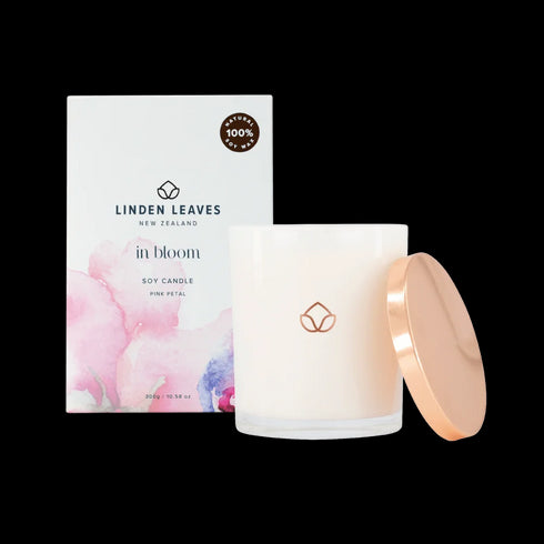 Pink Petal Soy Candle 300g-Linden Leaves-Matakana Pharmacy